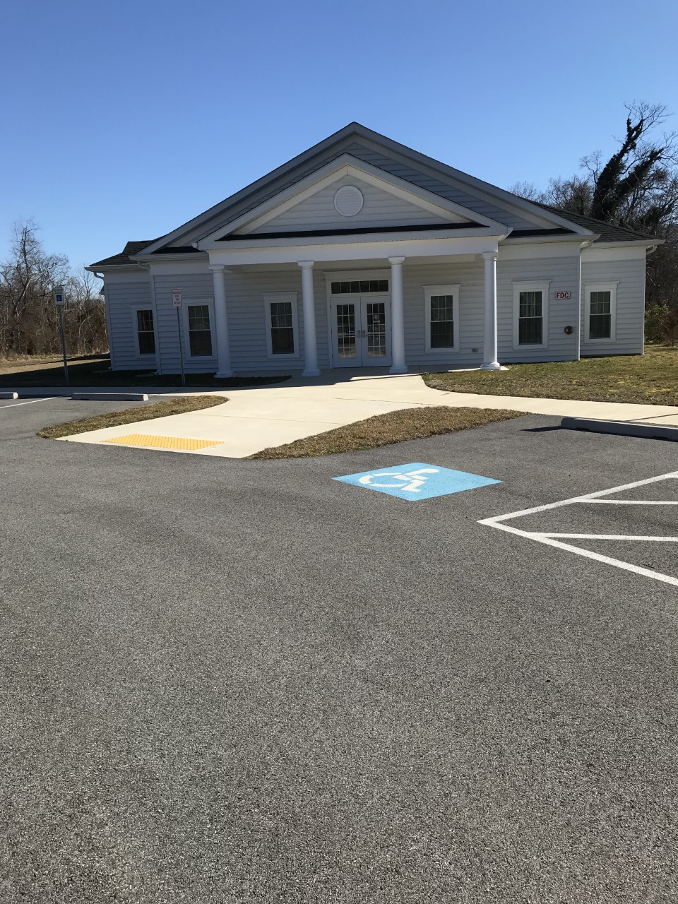 Parish Hall with 52 marked parking spaces For hall rental call the Parish Office